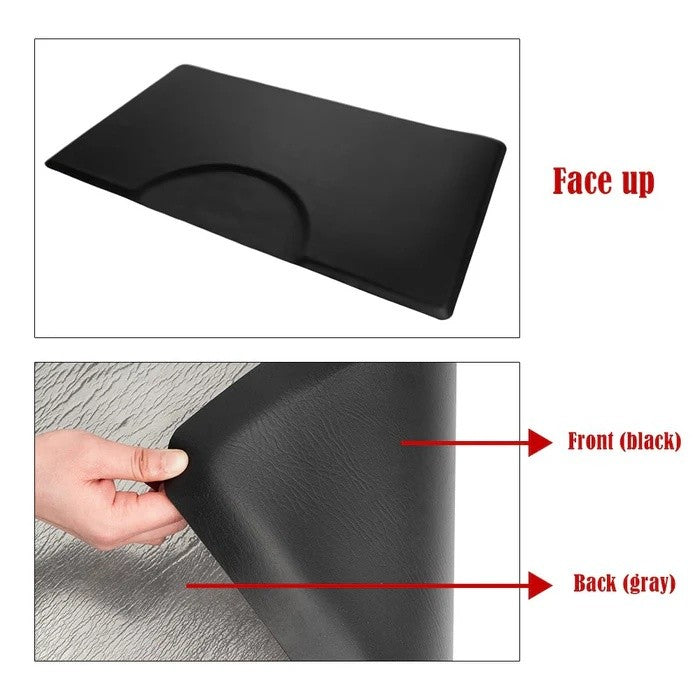 Anti-Fatigue Salon Mat 3ft x 5ft 5/8 Inch Thick Non-Roll Edge Black