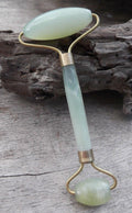 Jade Facial Roller - Green Jade Stone Face Massage Tool for Relaxation & Skin Care