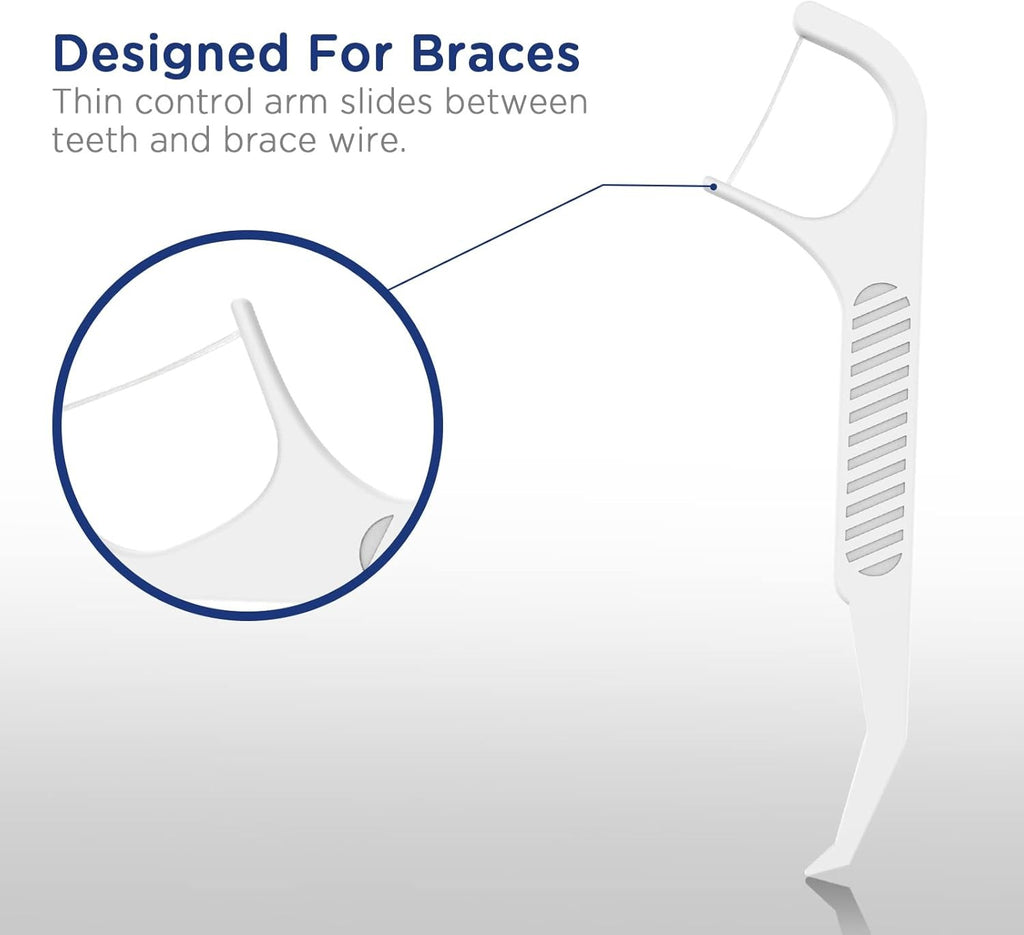 Orthodontic Floss Picks for Braces – 100 Count Dental Flossers