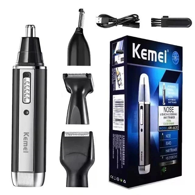 Water-Resistant Nose Ear & Eyebrow Trimmer Men's & Women's Grooming Kit
