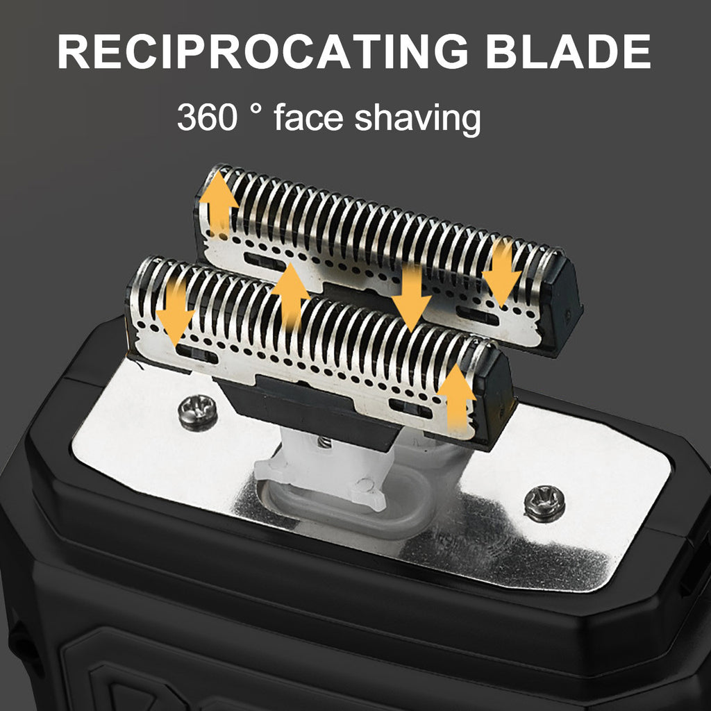 Cordless Men's Beard Trimmer with LED Display - Electric Shaver Kit