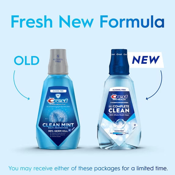 Crest Pro-Health Multi-Protection Mouthwash 1L - Alcohol-Free, Fresh Mint