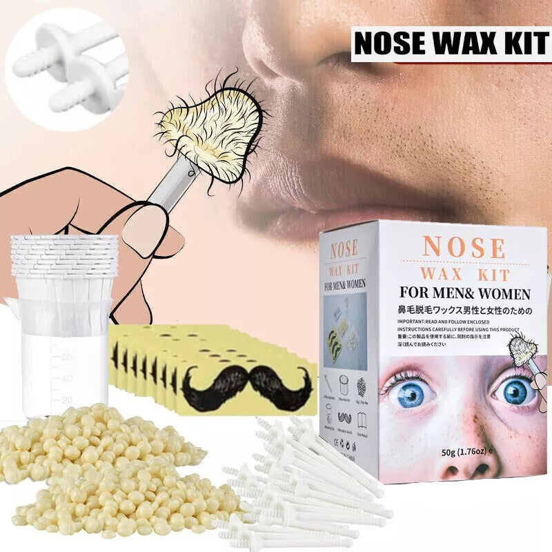 Nose Hair Waxing Kit for Men and Women - Painless Hair Removal Set