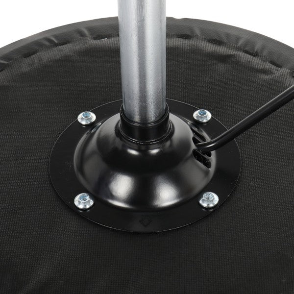 Adjustable Salon Stool with Wheels 360° Swivel Spa Chair Black