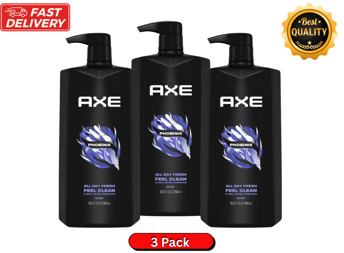Men's Liquid Body Wash & Shower Gel with Pump - 32 fl oz, Pack of 3