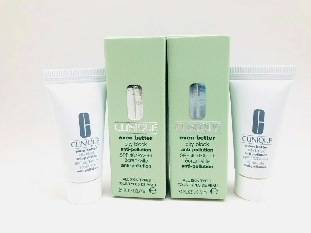 Set of 2 Clinique Even Better City Block SPF 40 Anti-Pollution Sunscreen 0.24 oz