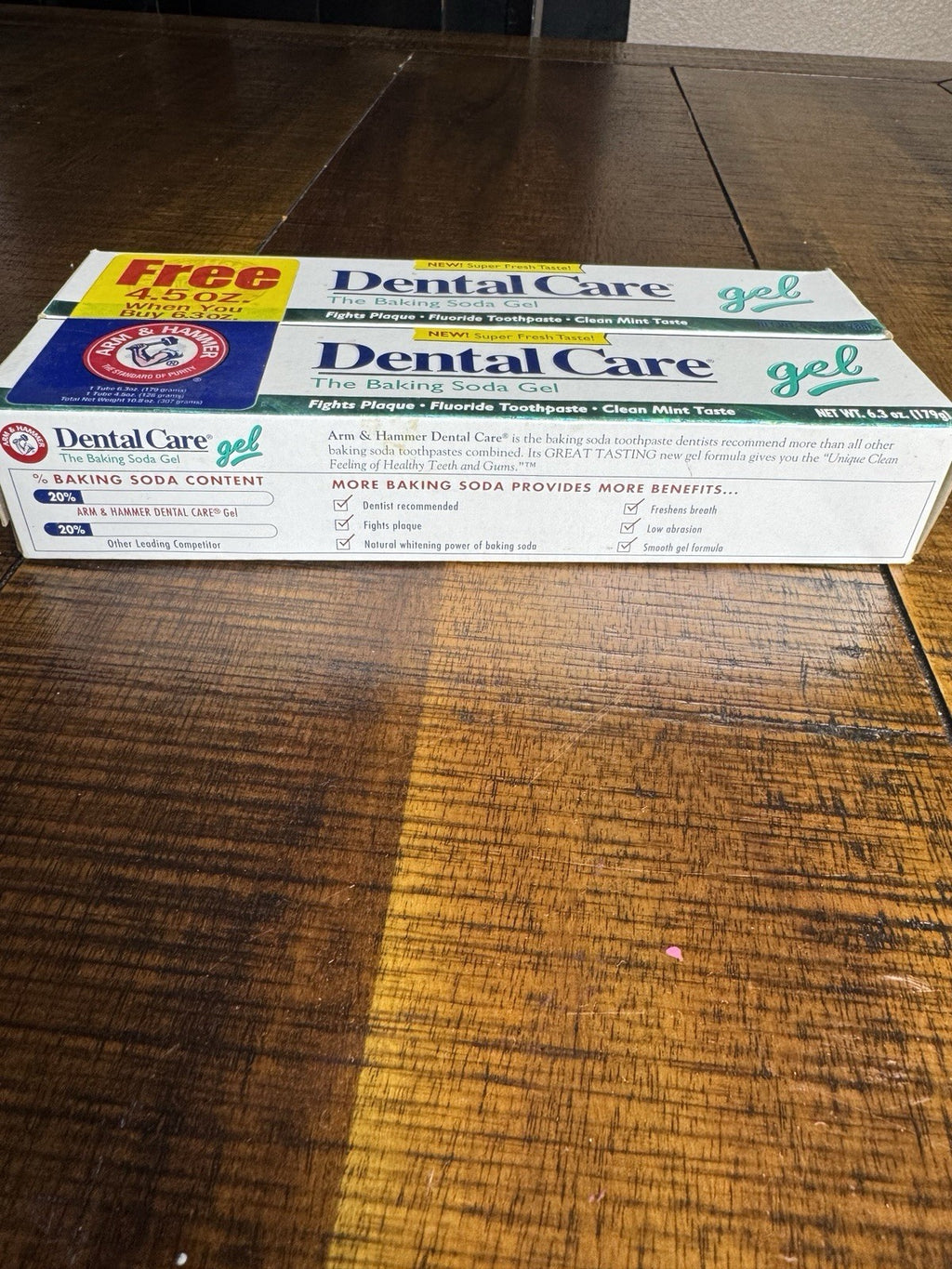 Arm & Hammer Fluoride Anticavity Toothpaste Gel - Fresh Mint 6.3oz (2 Pack)