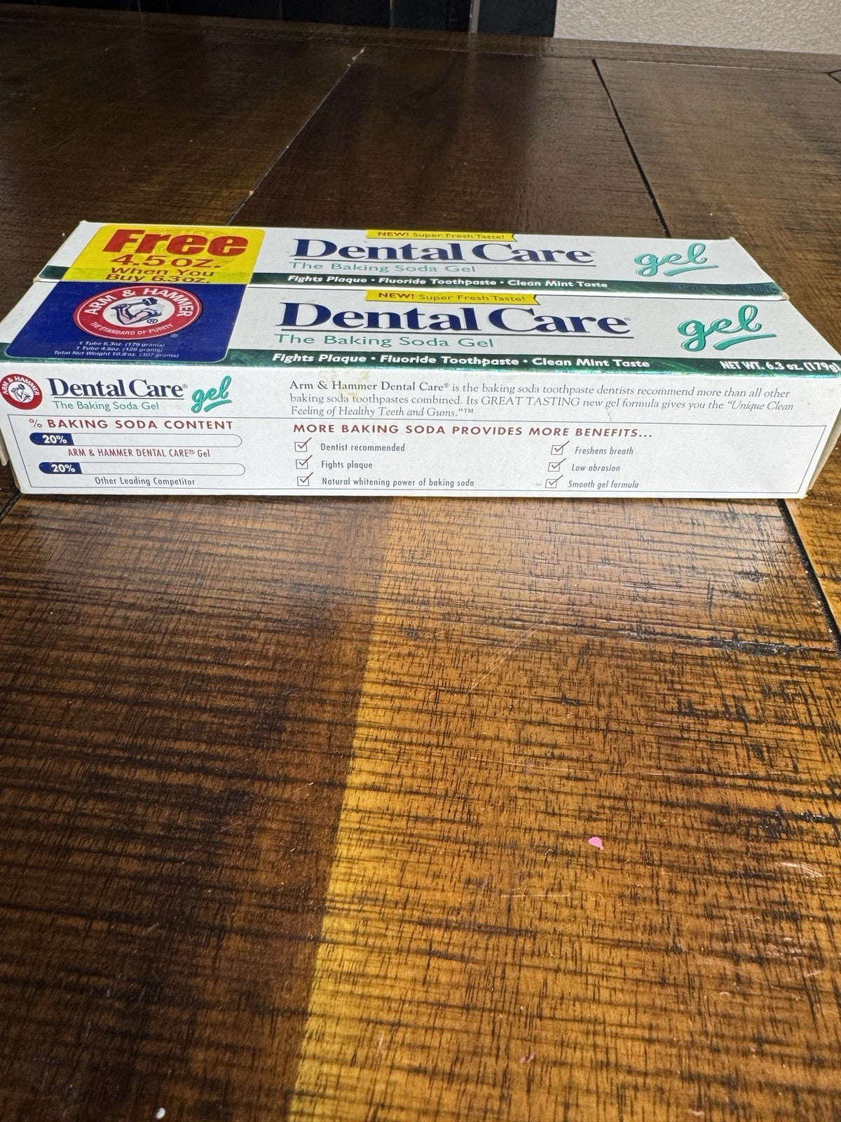 Arm & Hammer Fluoride Anticavity Toothpaste Gel - Fresh Mint 6.3oz (2 Pack)
