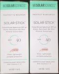 Mineral Sunscreen Stick SPF 40 Tinted Sunscreen SPF 40 Lot of 2
