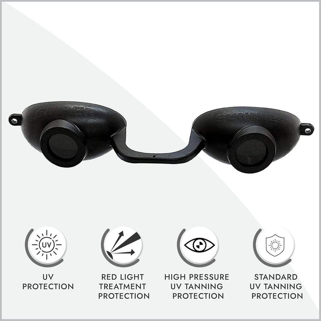 Flexible UV Eye Protection Goggles for Indoor Tanning & Light Therapy