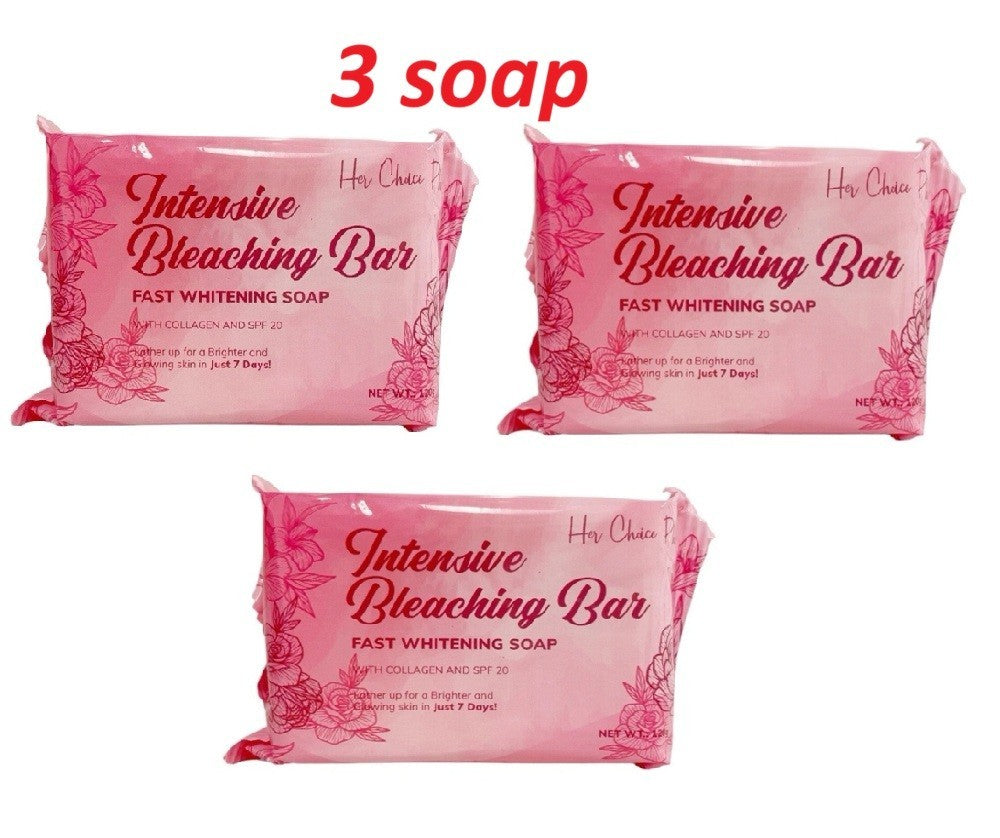 Her Choice PH Intensive Bleaching Bar Set - Brightening & SPF 20, 3 x 120g