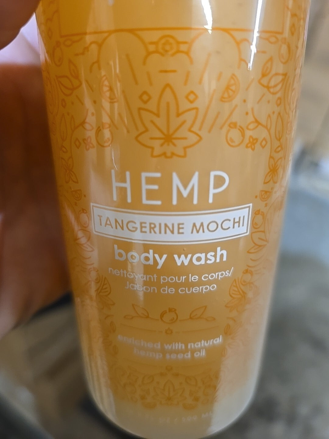Hemp Herbal Tangerine Mochi Body Wash - 16.9 oz Shower Gel