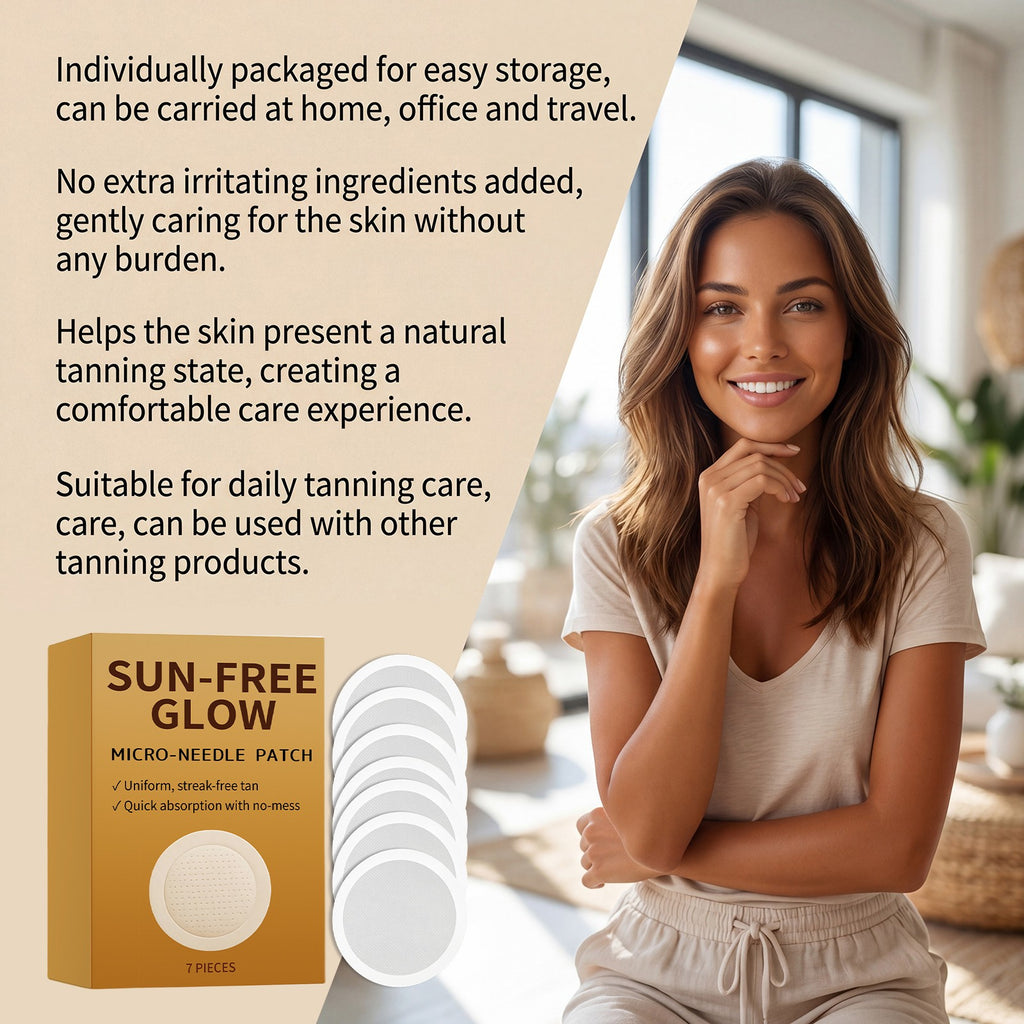 Self-Tanning Micro-Needle Patches - Natural Sunless Glow, 7 Pack