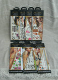 Temporary Tattoos Lot - 382 Pack Metallic, Neon & Color Tattoos (7 Packs) by Skin Couture