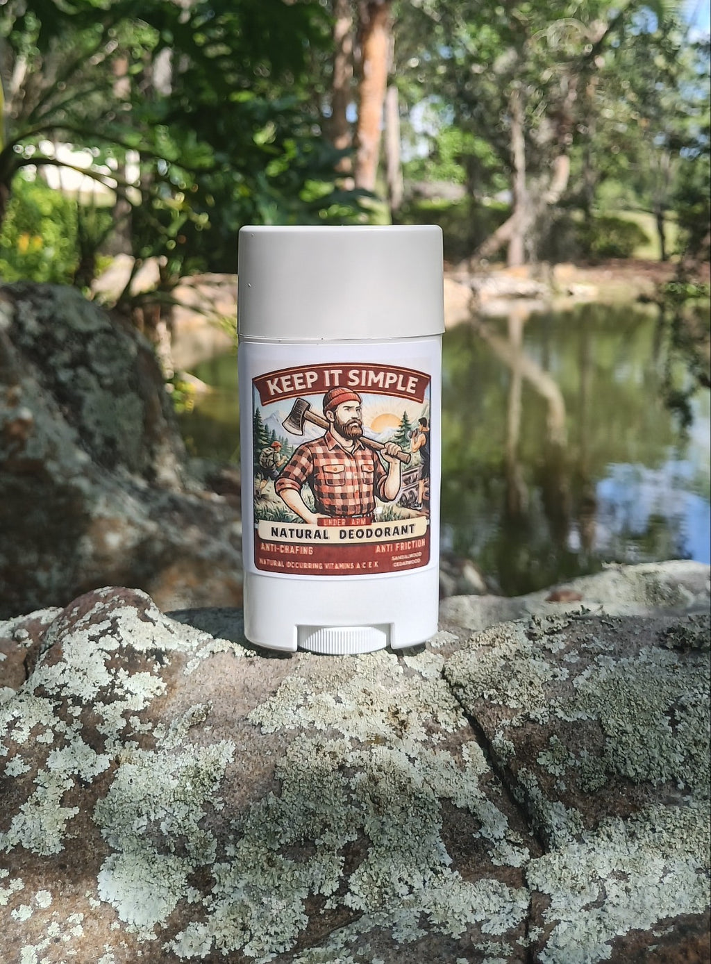 Natural Men's Deodorant Non-Staining Aluminum-Free Odor Protection 2 Pack