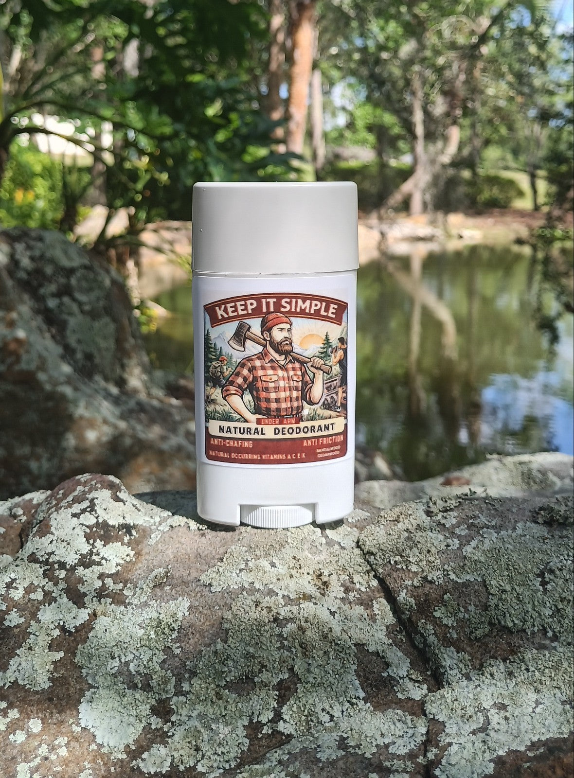 Natural Men's Deodorant Non-Staining Aluminum-Free Odor Protection 2 Pack