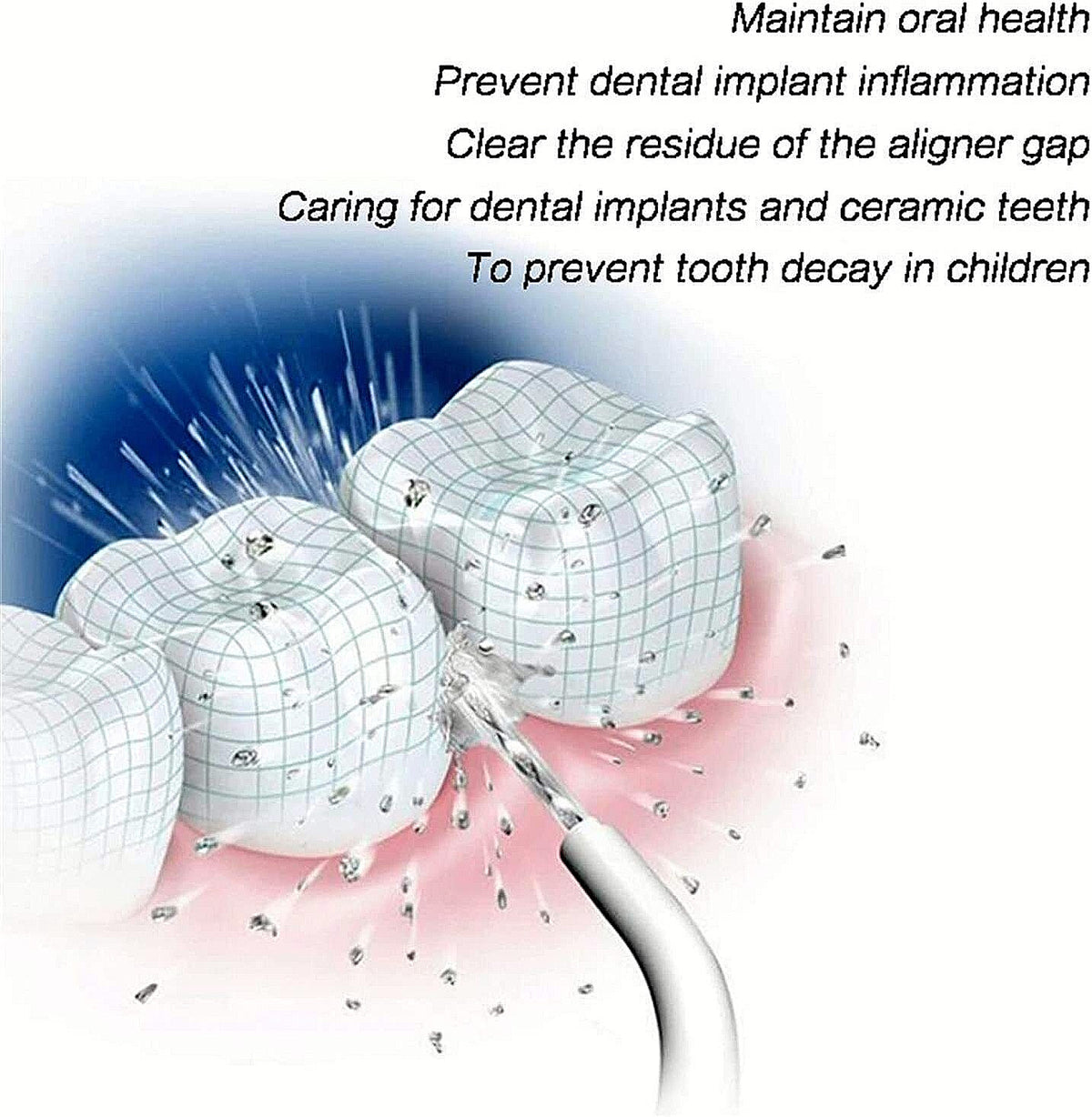 Portable Dental Water Flosser Jet - Cordless Teeth Cleaner for Gum & Debris Removal