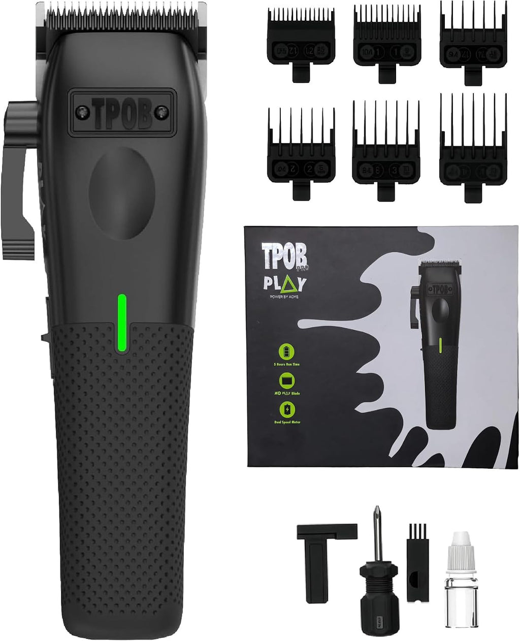 Professional Hair Clippers for Men 7500 RPM Quiet Motor with Rubber Grip