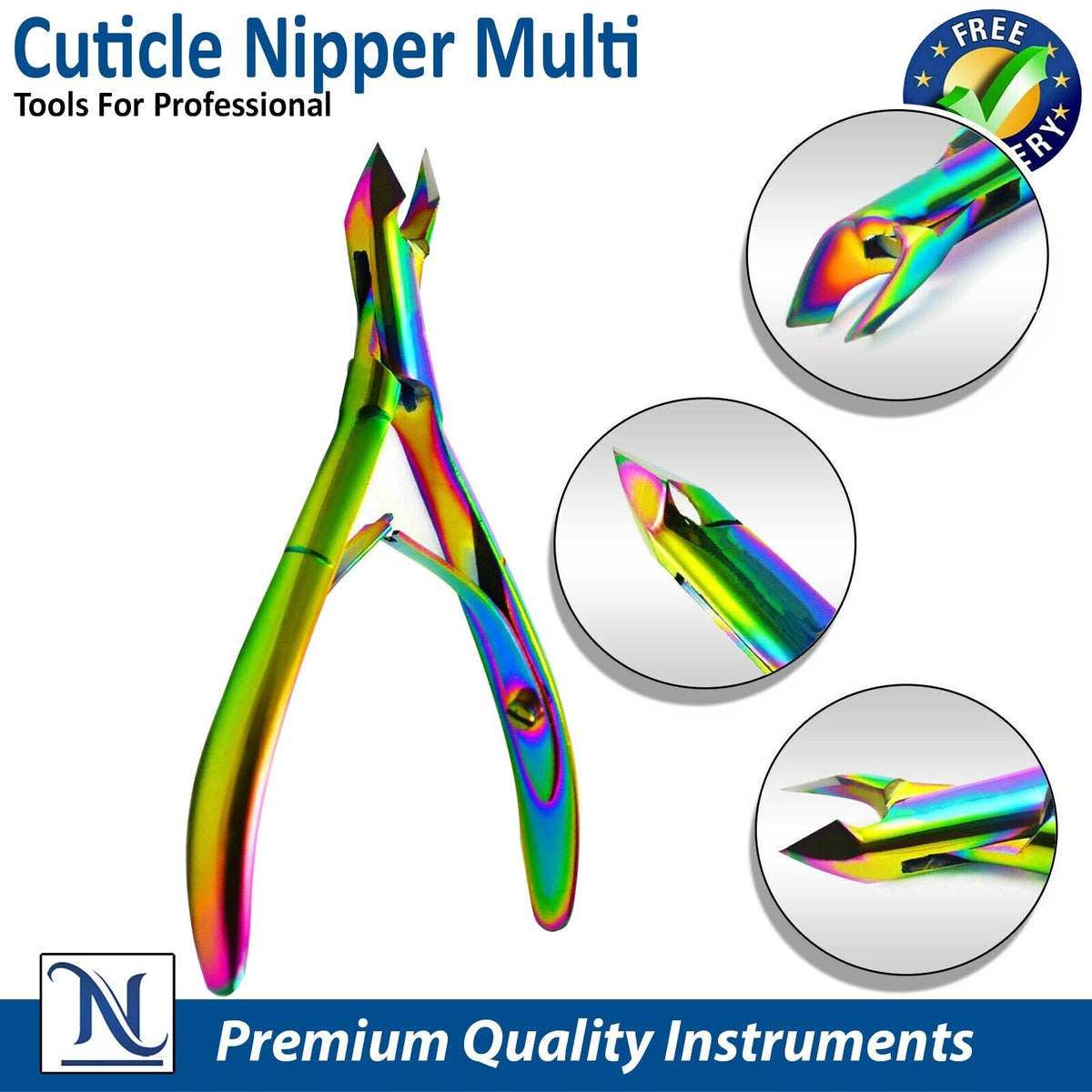 Professional Stainless Steel Nail Nipper Cuticle Trimmer for Manicure & Pedicure
