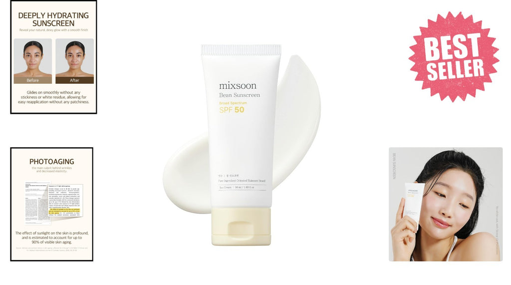 Korean SPF 50 Sunscreen - Nourishing, No White Cast, Water-Resistant UV Block for All Skin Types