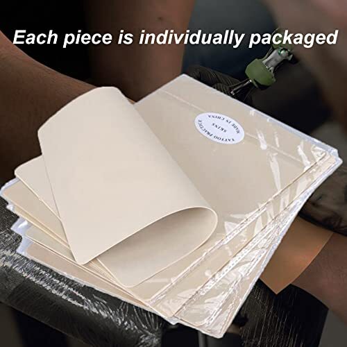 Tattoo Practice Skin 10 Sheets Double-Sided 6x8 inch - Synthetic Skin for Microblading & Tattoo Training