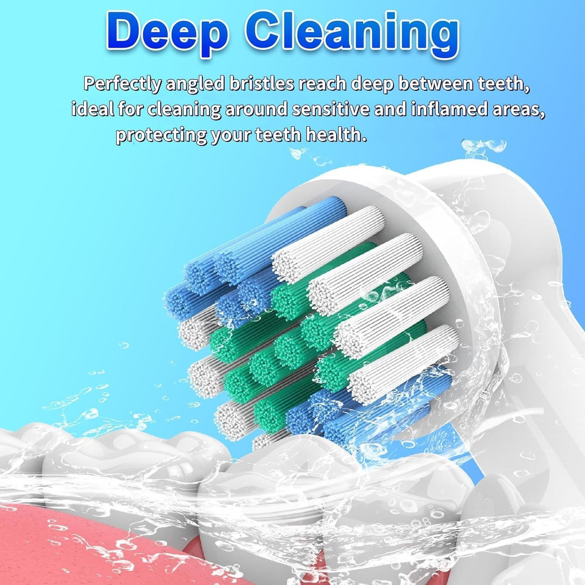 Electric Toothbrush Replacement Heads 8-Pack Compatible with Oral-B