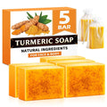 Turmeric & Kojic Acid Face Soap for Acne & Brightening - 5 Bars 3.5 Oz