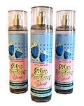 Blue Raspberry Burst Body Mist - 8 OZ Fragrance Spray Pack of 3
