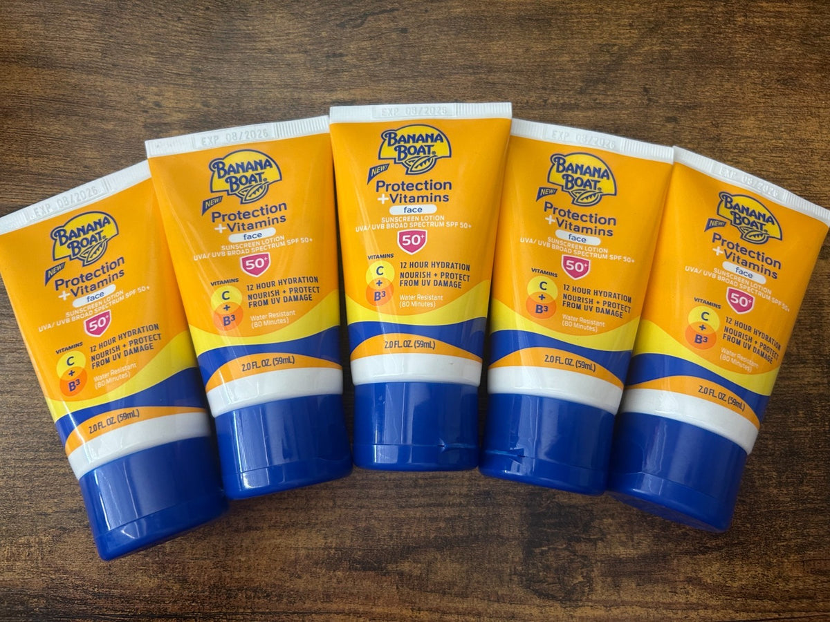 SPF 50 Sunscreen Face Lotion with Vitamins, 5 Pack, 2 fl oz