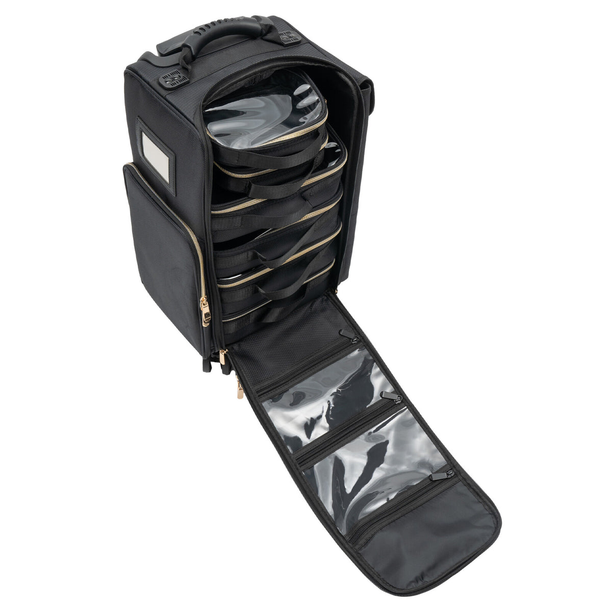 Professional Rolling Makeup Case with Storage Organizer for Cosmetics
