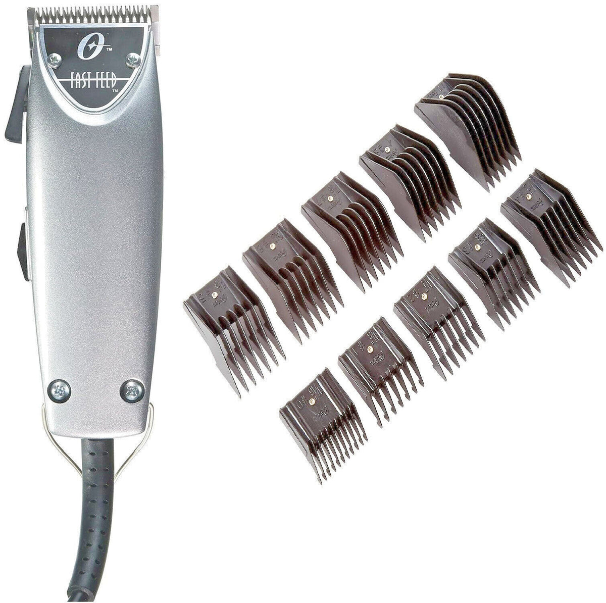 Professional Hair Clipper with Adjustable Blade & 10 Comb Set - USA Made