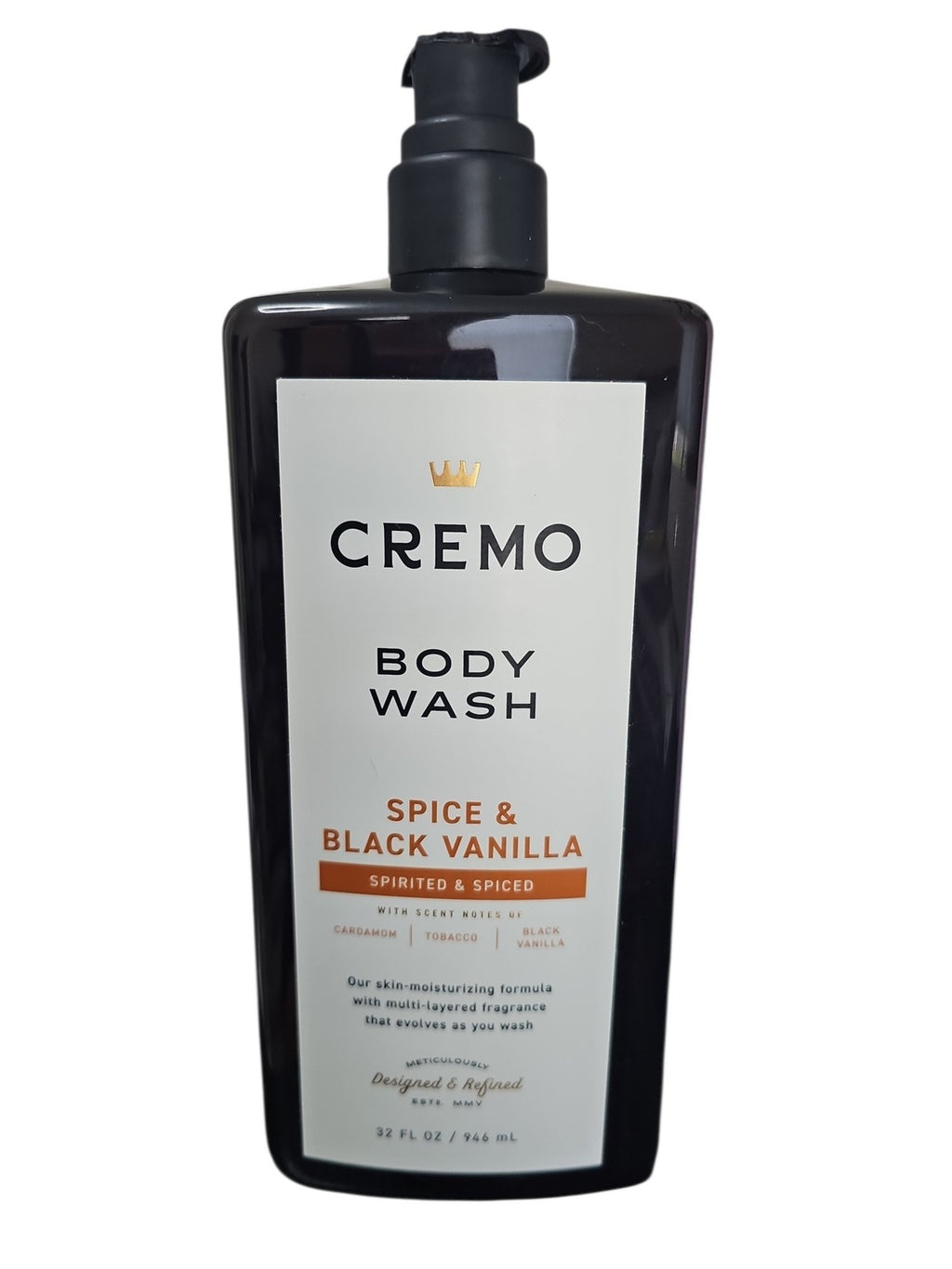 Men's Body Wash with Spice & Black Vanilla - Moisturizing 32oz