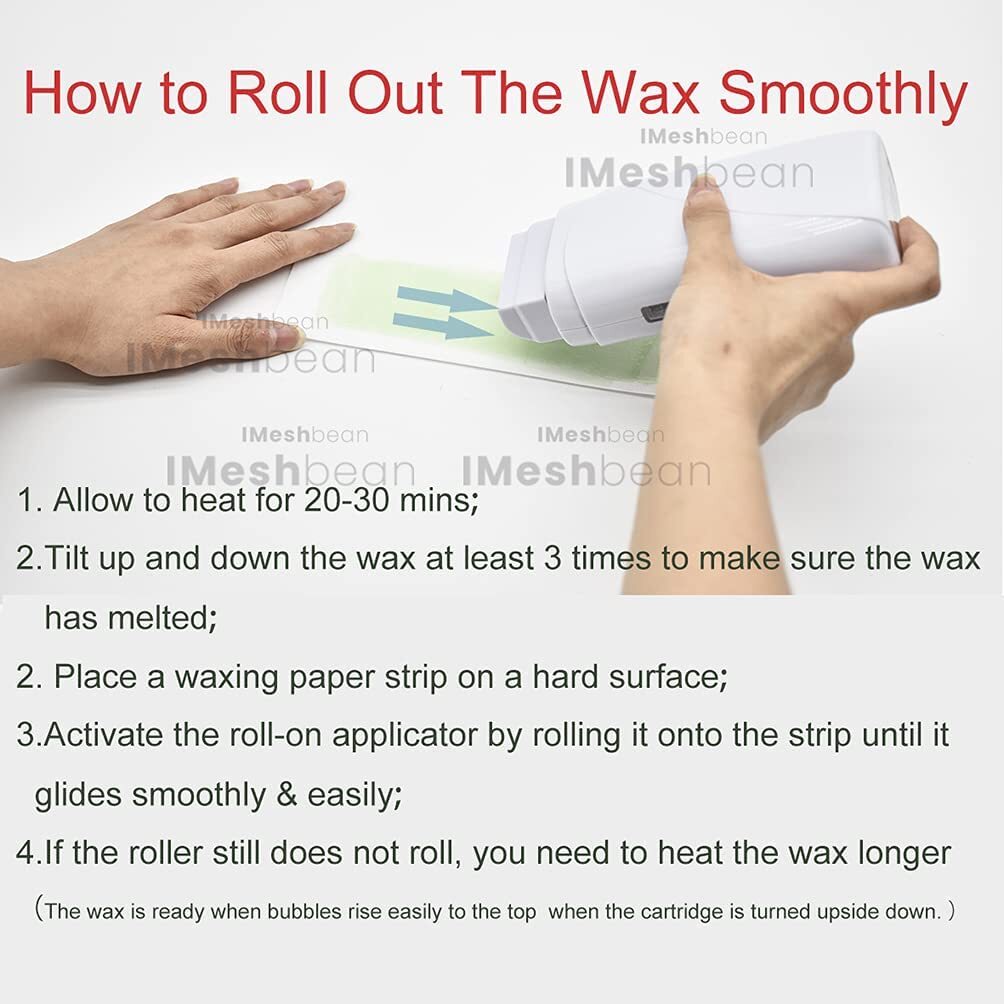 Depilatory Wax Heater Roll On Cartridge Hair Removal Machine Kit