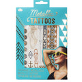 Metallic Temporary Tattoos - 2 Sheets in Gold, Rose Gold & Silver Set