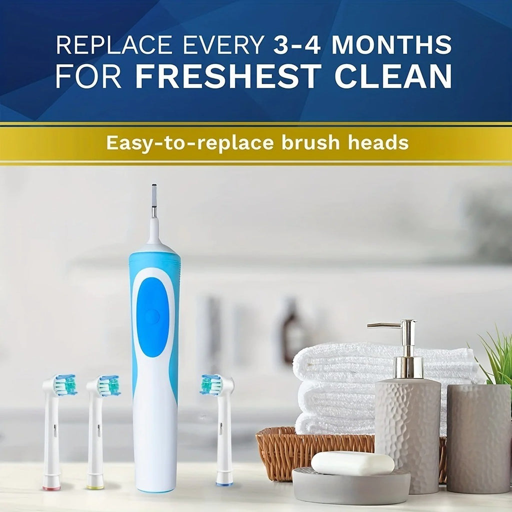 Electric Toothbrush Replacement Heads Soft Bristles Pack - Compatible with Oral-B