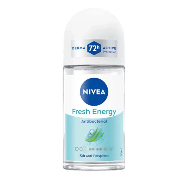 Nivea Fresh Energy Antibacterial Roll-On Deodorant 72H Long-Lasting Protection