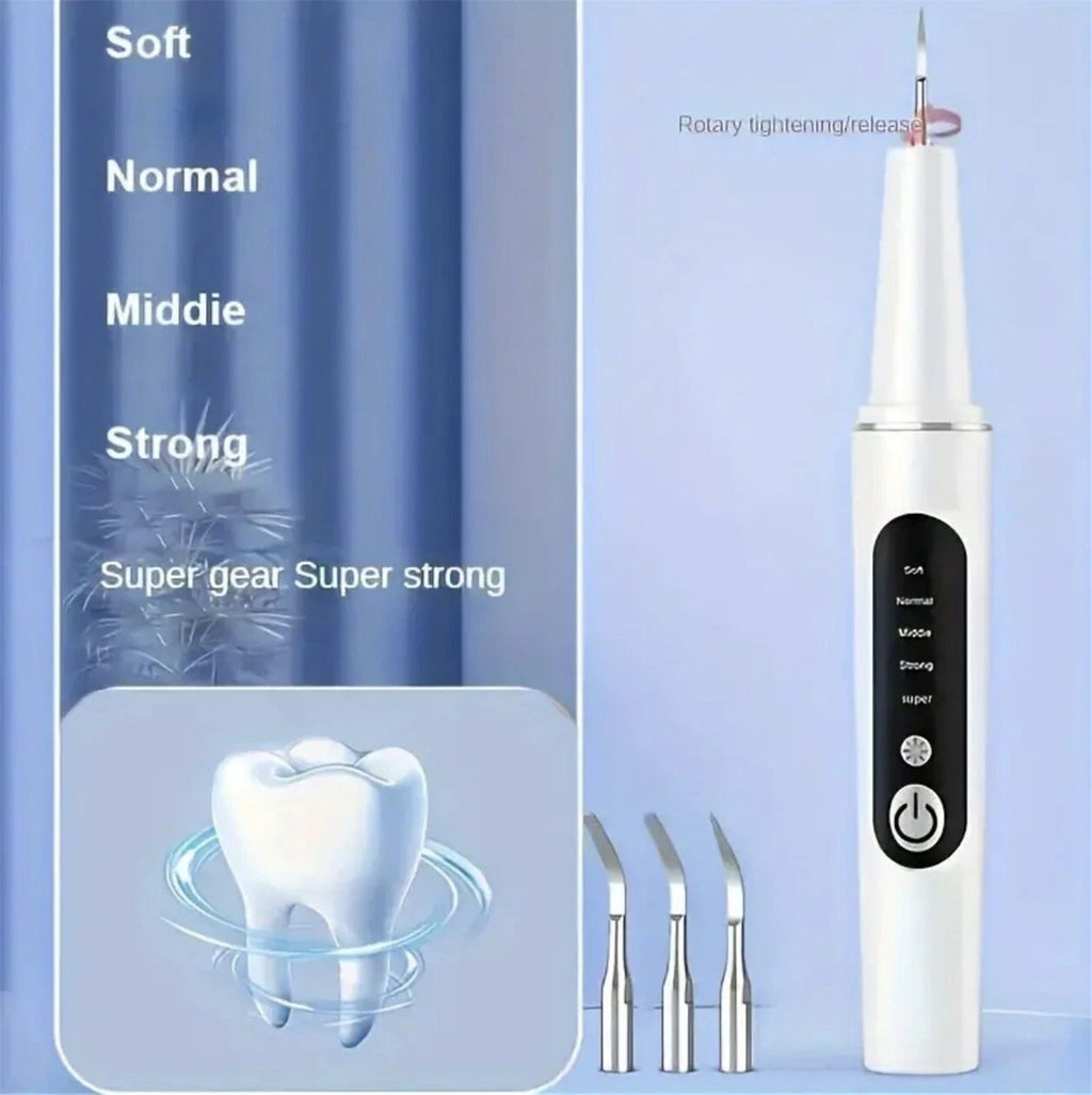 Teeth Plaque Tartar Remover Kit with 5 Speed Modes & Replaceable Heads