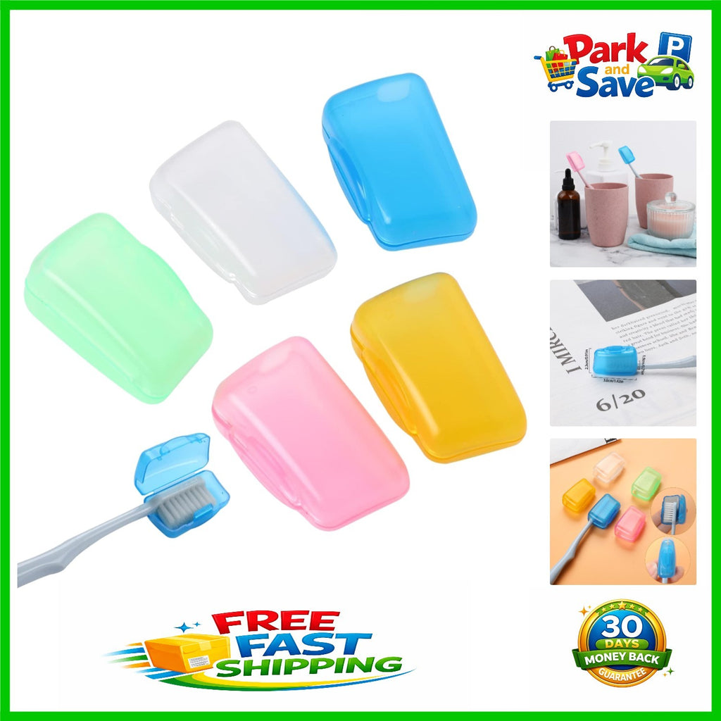 5-Pack Toothbrush Covers Travel Head Protectors - Lightweight & Durable