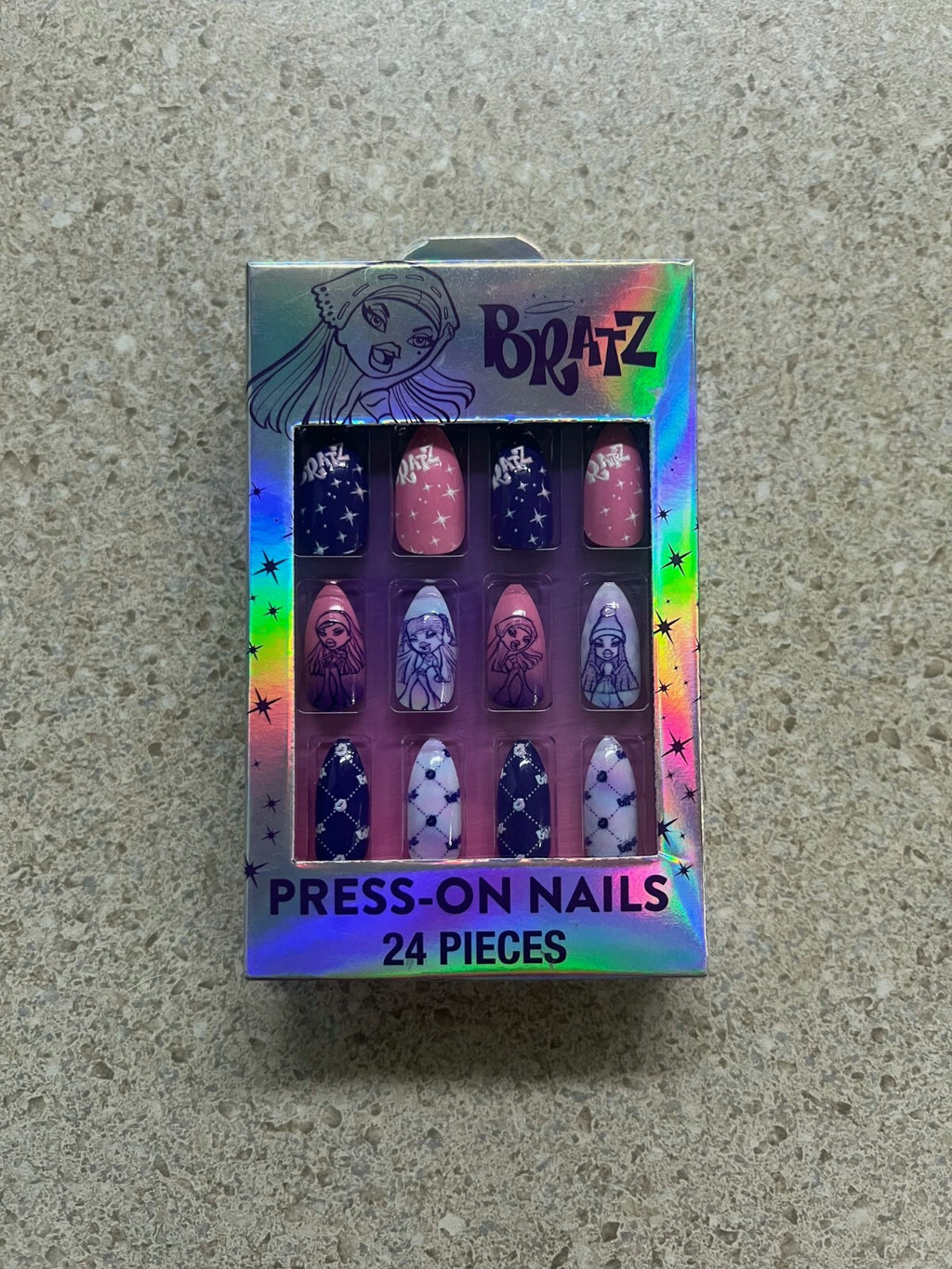 Press On Nails Almond Shape 24 Pieces - Colorful Fake Nail Set