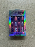 Press On Nails Almond Shape 24 Pieces - Colorful Fake Nail Set