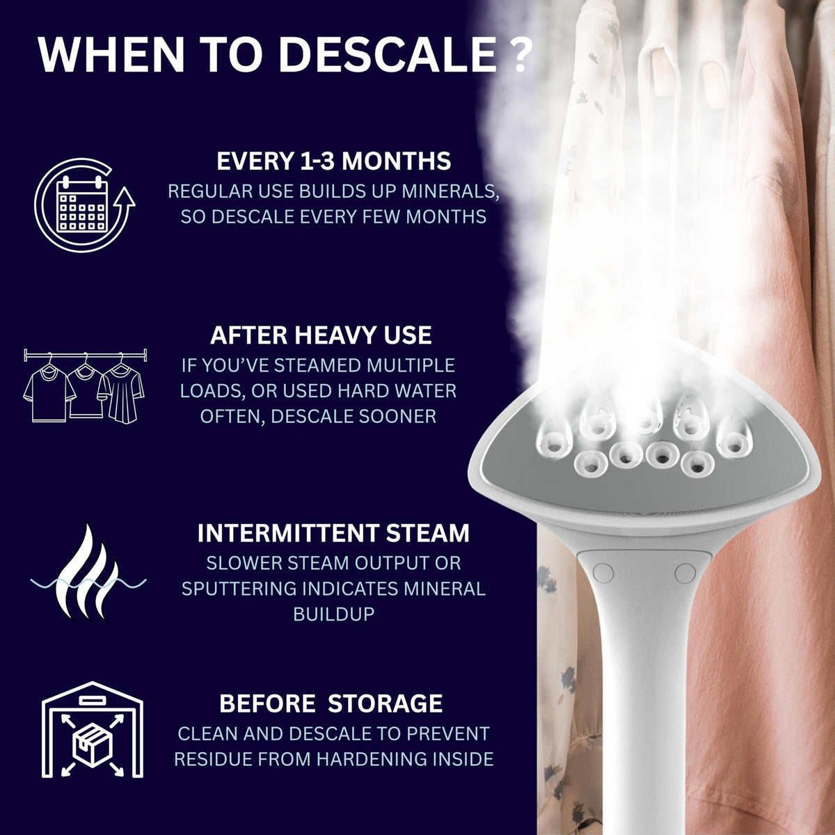 Garment Steamer Descaling Solution - Eco-Friendly Decalcifier Pack of 5