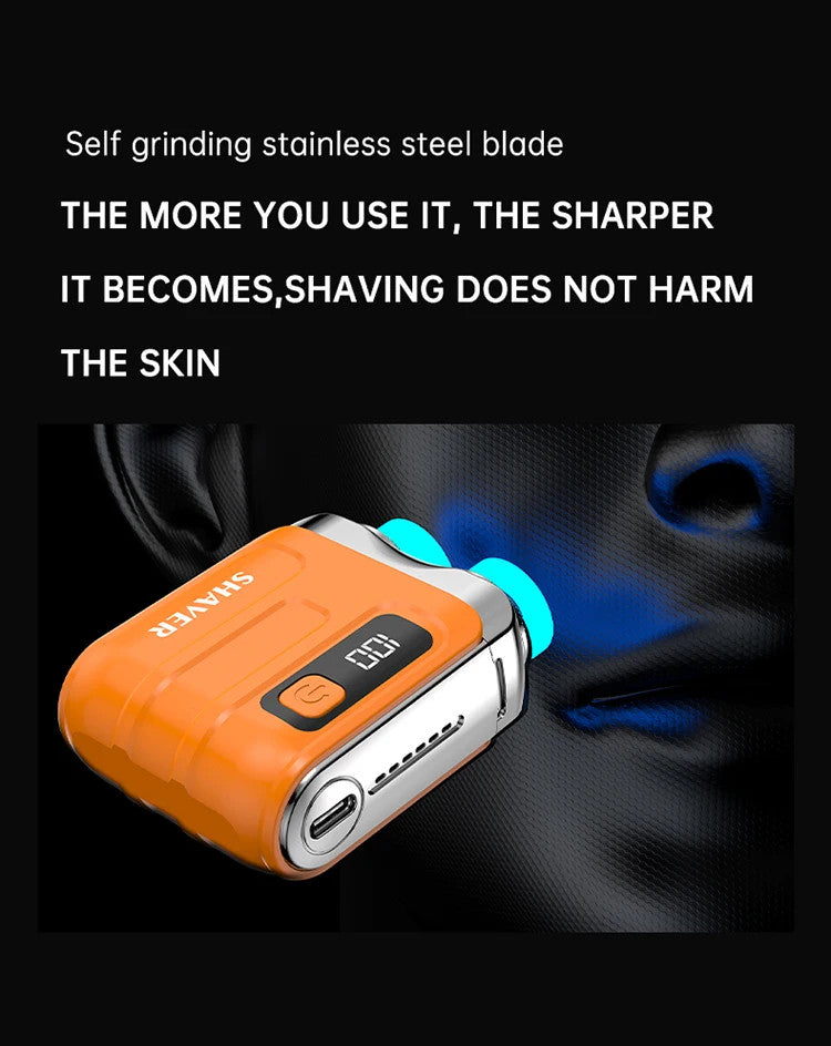 Mini Electric Smart Shaver - Rechargeable Dual Blade Razor for Men and Women