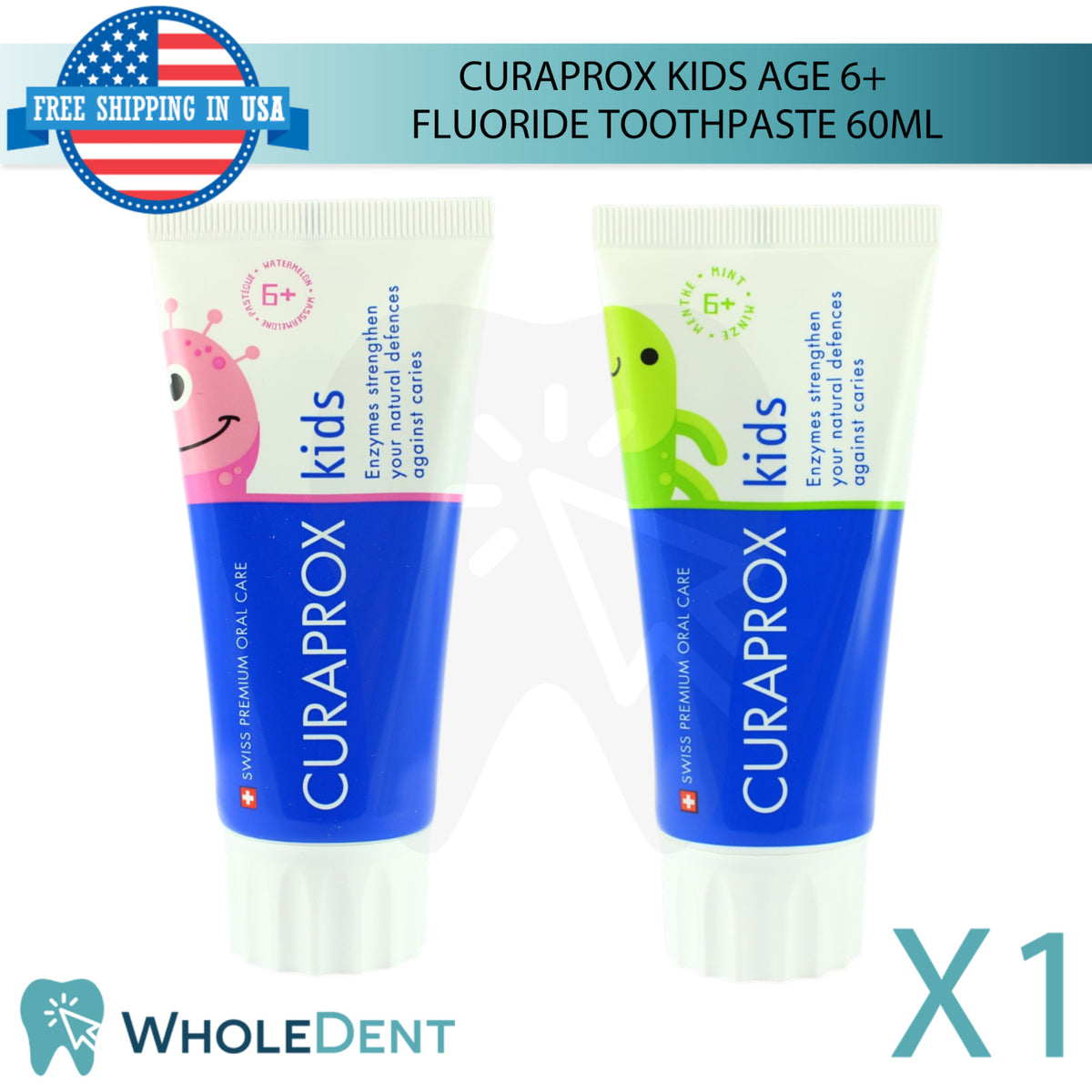 Kids Fluoride Toothpaste 60ml - Plaque Control & Enamel Protection