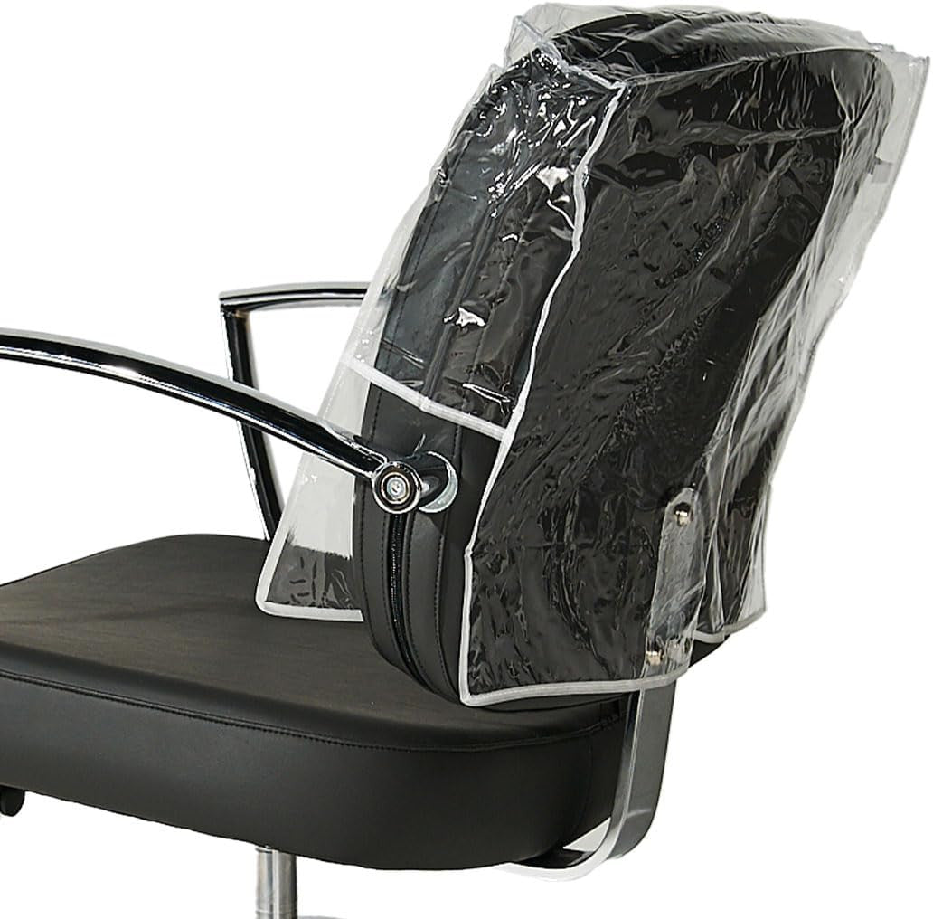 Salon Chair Cover - Clear Vinyl Upholstery Protector for Stain & Chemical Prevention