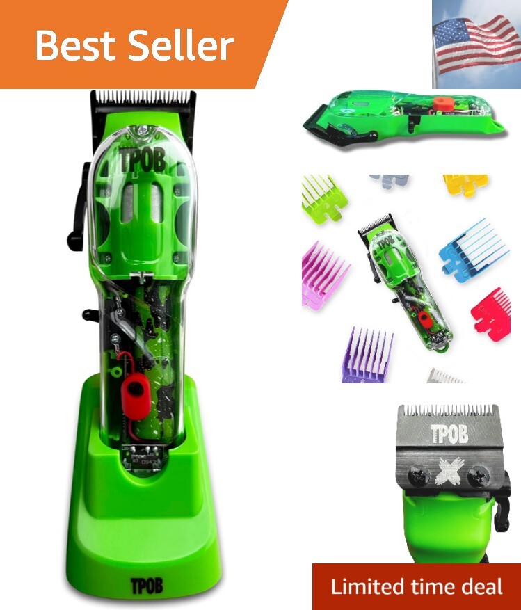 Professional Hair Clipper for Men 6800 RPM with Fade Blade & Green Case