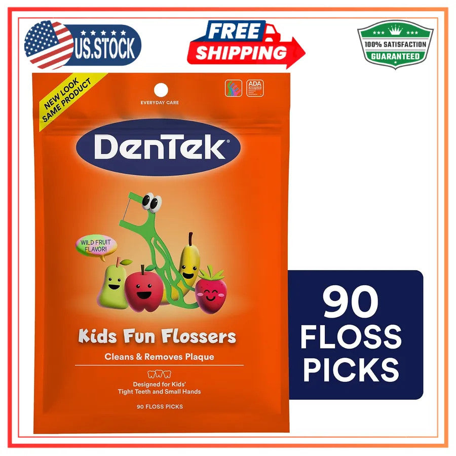 Kids Floss Picks Wild Fruit Flavor 90 Count - Kid-Friendly Oral Care