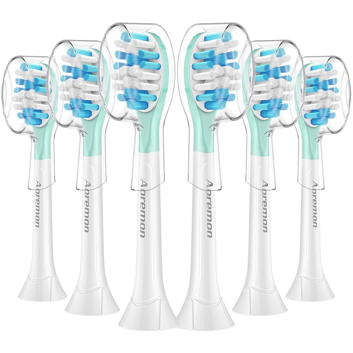 Aoremon Replacement Toothbrush Heads for Philips Sonicare C3 - 6 Pack White