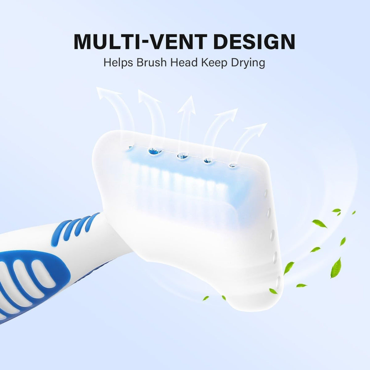 2pcs Silicone Denture Brush Covers Fit Most Toothbrushes Travel Friendly