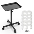 Adjustable Salon Trolley on Wheels Premium Aluminum Rolling Tray