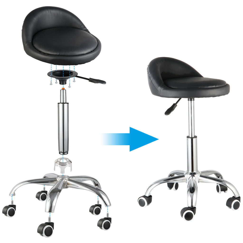 Set of 4 Hydraulic Swivel Stool Chairs for Spa Tattoo & Facial Massage